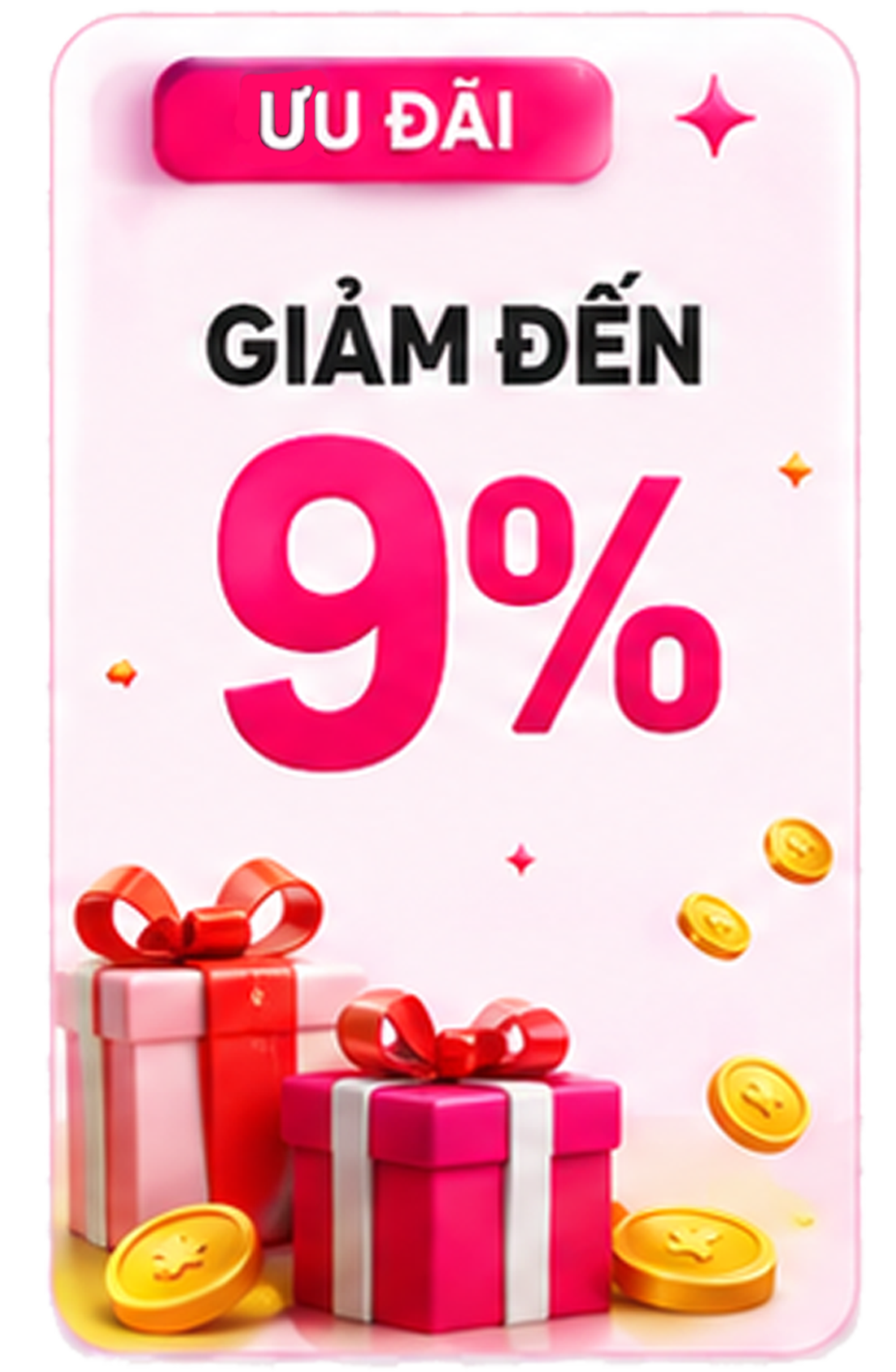 Ưu đãi giảm giá đến 9%